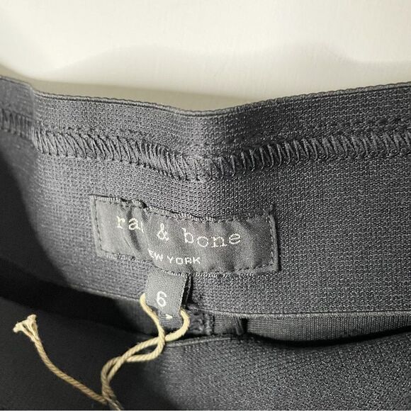 Rag & Bone tight stretchy ruffle Hem Black Mini skirt 6 - Picture 5 of 12